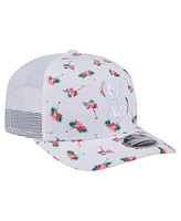 New Era Men's White Seattle Mariners Flamingo Mesh Back 9SEVENTY Stretch-Snap Hat