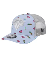 New Era Men's Light Blue/Gray New York Knicks Adventure Aloha Pattern 9SEVENTY Stretch-Snap Hat