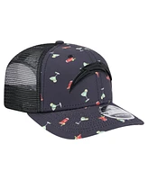 New Era Men's Navy/Black Los Angeles Chargers Adventure Drinks Pattern 9SEVENTY Stretch Snap Hat