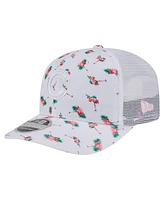 New Era Men's White Chicago Cubs Flamingo Mesh Back 9SEVENTY Stretch-Snap Hat