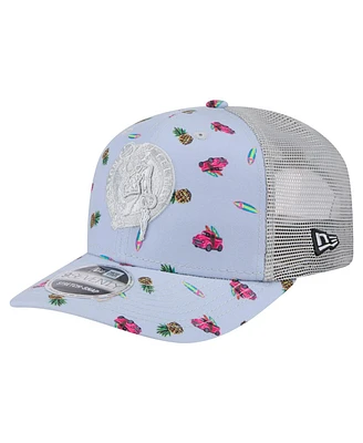 New Era Men's Light Blue/Gray Boston Celtics Adventure Aloha Pattern 9SEVENTY Stretch-Snap Hat