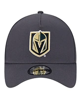 New Era Men's Gray Vegas Golden Knights Core A-Frame 9FORTY Adjustable Hat