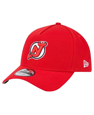 New Era Men's Red New Jersey Devils Core A-Frame 9FORTY Adjustable Hat