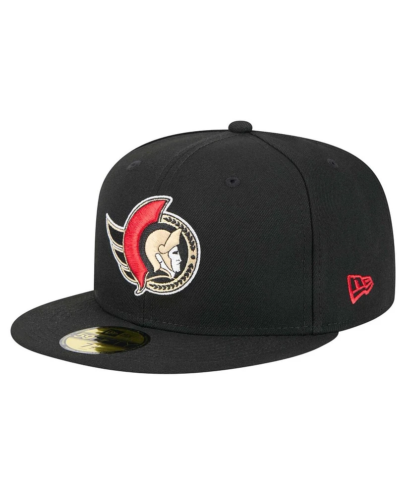 New Era Men's Black Ottawa Senators Core 59FIFTY Fitted Hat