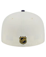 New Era Men's Cream Nashville Predators Chrome Two-Toned 59FIFTY Fitted Hat