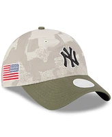 New Era Women's Light Beige/Olive New York Yankees 2025 Armed Forces Day 9TWENTY Adjustable Hat