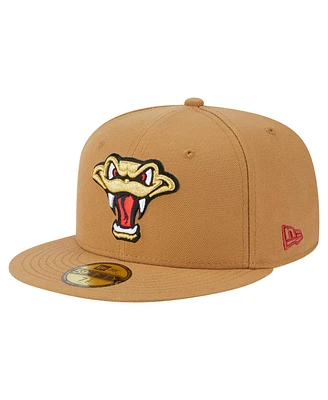 New Era Men's Khaki Wisconsin Timber Rattlers Authentic Collection 59FIFTY Fitted Hat