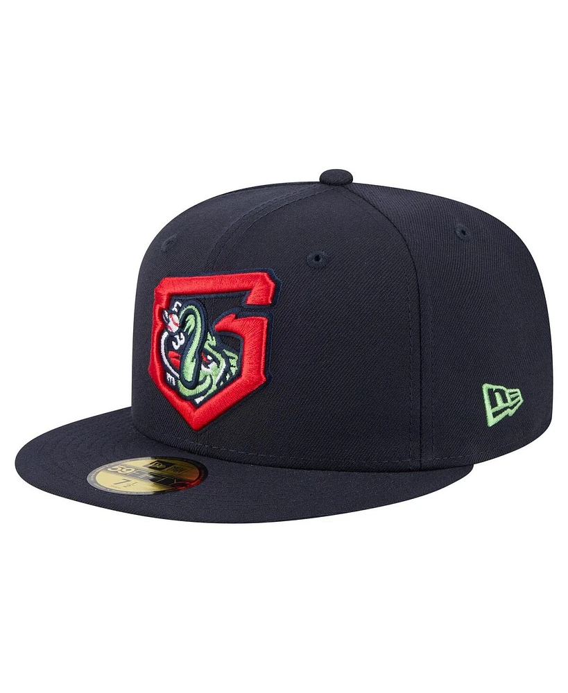 New Era Men's Navy Gwinnett Stripers Authentic Collection 59FIFTY Fitted Hat