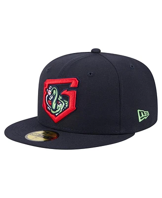 New Era Men's Navy Gwinnett Stripers Authentic Collection 59FIFTY Fitted Hat
