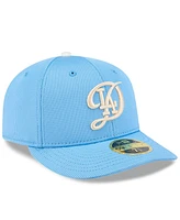 New Era Men's Light Blue Los Angeles Dodgers City Connect Batting Practice Low Profile 59FIFTY Fitted Hat