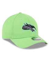 New Era Men's Neon Green Tampa Bay Rays City Connect Batting Practice 9FORTY M-Crown Adjustable Hat