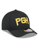 New Era Men's Black Pittsburgh Pirates City Connect Batting Practice 9FORTY M-Crown Adjustable Hat