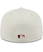 New Era Men's Cream/Red Los Angeles Angels City Connect Batting Practice 59FIFTY Fitted Hat