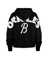 '47 Brand Women's Black Baltimore Orioles City Connect Venice Cropped Pullover Hoodie