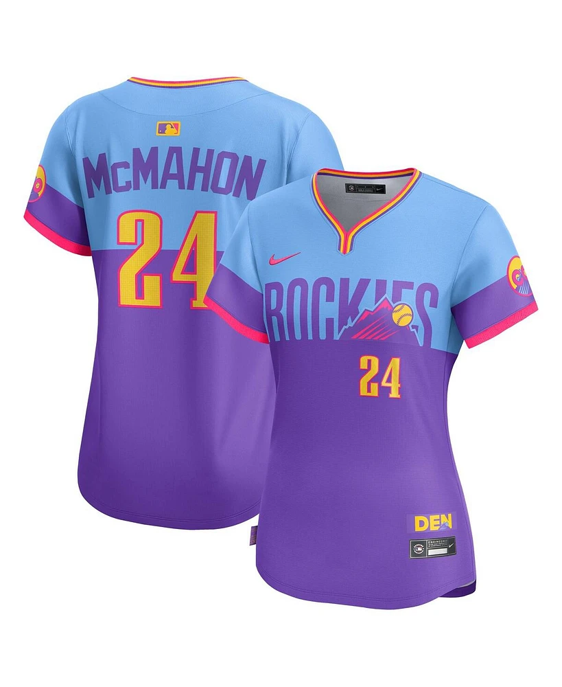 Nike Women's Ryan McMahon Purple/Light Blue Colorado Rockies 2025 City Connect Limited Player Jersey