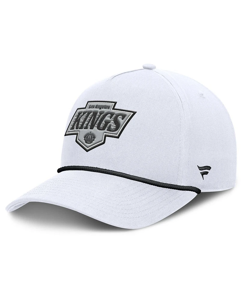 Fanatics Men's White Los Angeles Kings Rope A-Frame Adjustable Hat