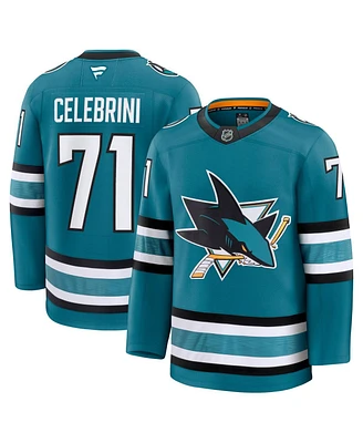 Fanatics Men's Macklin Celebrini Teal San Jose Sharks Home Premium Jersey