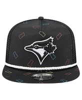 New Era Men's Black Toronto Blue Jays Gummy Golfer Trucker Adjustable Hat