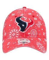 New Era Women's Red Houston Texans Paisley 9TWENTY Adjustable Hat