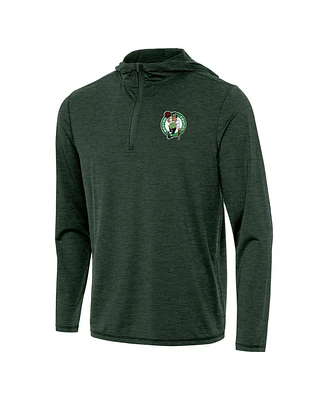 Antigua Men's Hunter Green Boston Celtics Tidy Quarter-Zip Hoodie