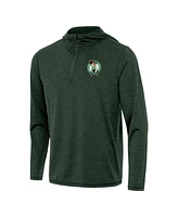 Antigua Men's Hunter Green Boston Celtics Tidy Quarter-Zip Hoodie