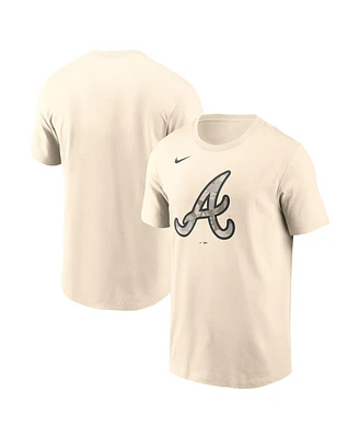 Nike Men's Cream Atlanta Braves Camo Logo T-Shirt