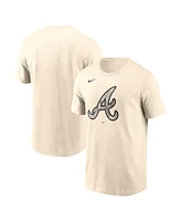 Nike Men's Cream Atlanta Braves Camo Logo T-Shirt