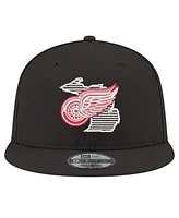 New Era Men's Black Detroit Red Wings State Pride 9FIFTY Snapback Hat