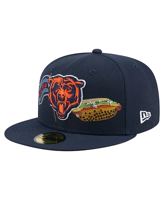 New Era Men's Navy Chicago Bears State Stitch 59FIFTY Fitted Hat