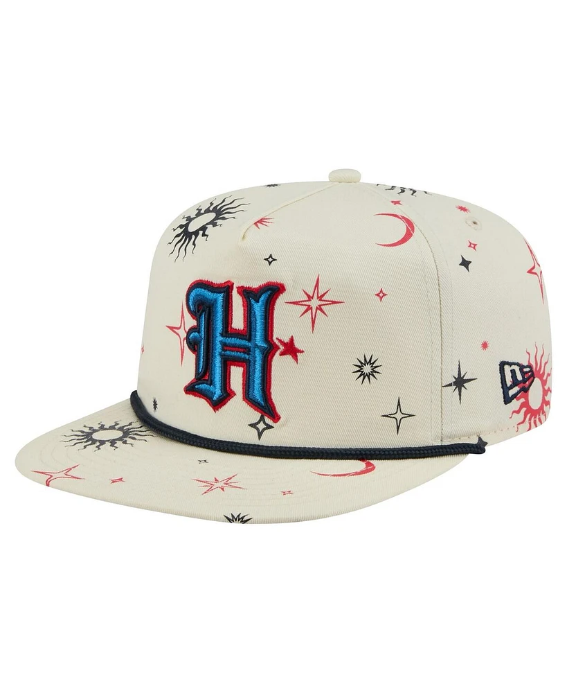 New Era Men's Cream Houston Texans Celestial Golfer Adjustable Hat