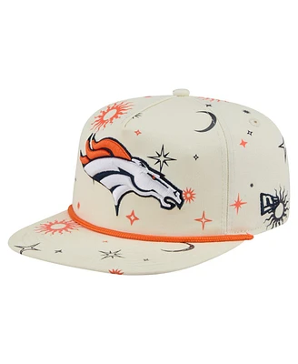 New Era Men's Cream Denver Broncos Celestial Golfer Adjustable Hat