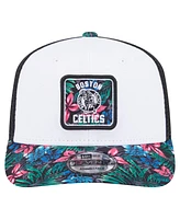 New Era Men's White Boston Celtics Floral 9SEVENTY Adjustable Hat