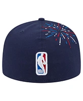 New Era Men's Navy Golden State Warriors Americana Fireworks 59FIFTY Fitted Hat