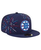 New Era Men's Navy Boston Bruins Americana Fireworks 59FIFTY Fitted Hat