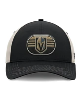 Fanatics Men's Black/Gray Vegas Golden Knights 2025 Stanley Cup Playoffs Locker Room Trucker Adjustable Hat