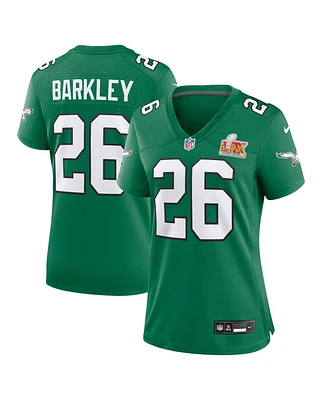 Nike Women's Saquon Barkley Kelly Green Philadelphia Eagles Super Bowl Lix 2nd Alternate Game Jersey