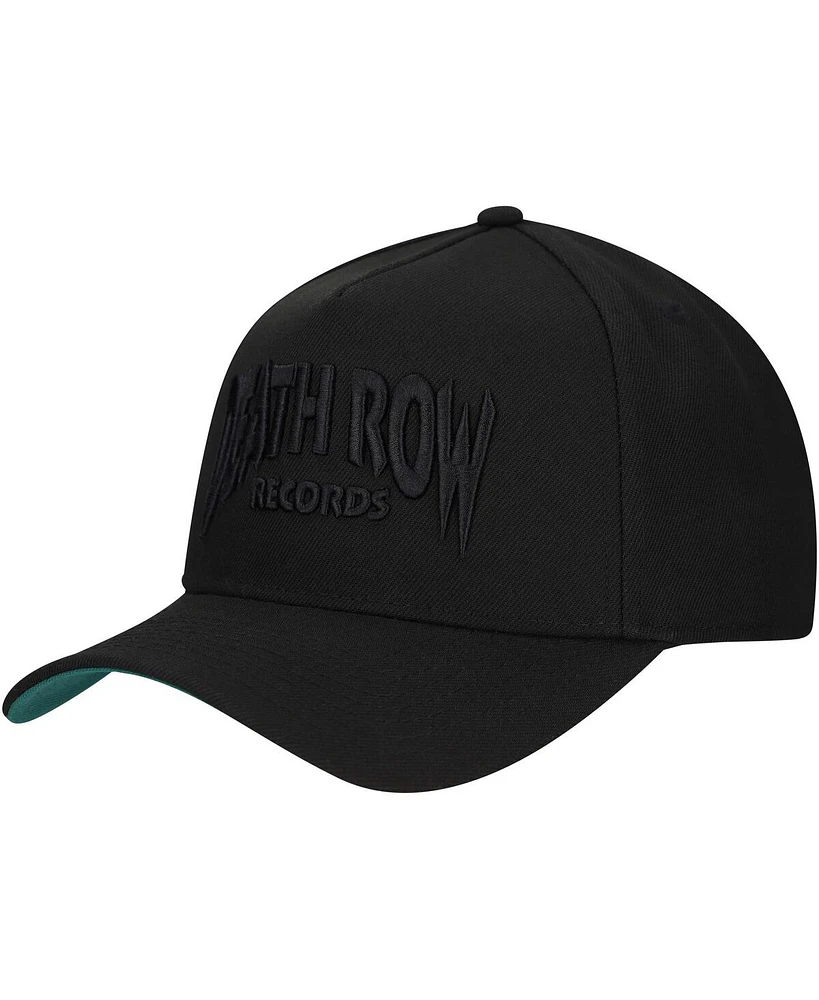 Lids Men's Black Death Row Records A-Frame Tonal Adjustable Hat