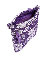 Vera Bradley Tcu Horned Frogs Rain Garden Triple-Zip Hipster Crossbody Bag