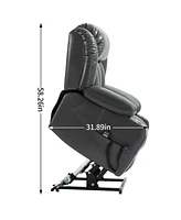 Power Lift Massage Recliner Chair with 8 Massage Points, Gray