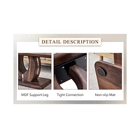 Modern Minimalist Walnut Coffee Table with Textured Sticker