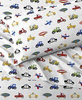 Dream Factory Trains Trucks -Pc. Sheet Set