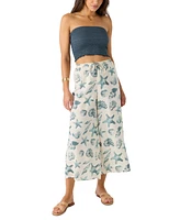 O'Neill Juniors' Murrie Seashell-Print Flowy Cropped Pants