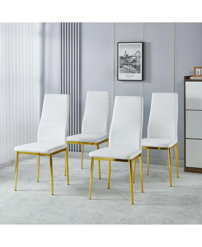 Chair Set of 4, Gold