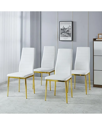 Chair Set of 4, Gold