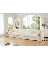 Slipcovered 4-Seater Sofa, Extra Deep, Corduroy Fabric Cloud-Like Comfort