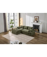 Modular Sofa, 99"69", Sleeper, Modern Minimalist, 2-Piece, Installation-Free