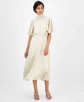 julia jordan Women's Pleated Smocked Dress
