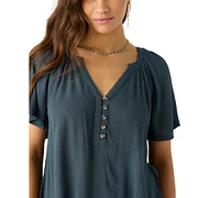 O'Neill Juniors' Aylee Split-Neck Top