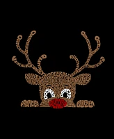 La Pop Art Men's Peeking Reindeer Premium Blend Word T-Shirt