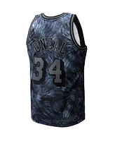 Mitchell & Ness Men's Shaquille O'Neal Black Los Angeles Lakers Hardwood Classics 1996/97 Tie-Dye Swingman Jersey